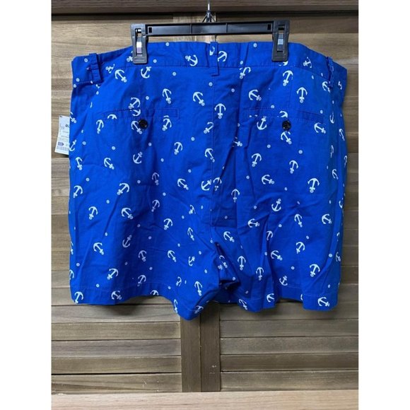 NWT Style Me Blue Linen Nautical Shorts Plus Size 22 - Picture 4 of 6